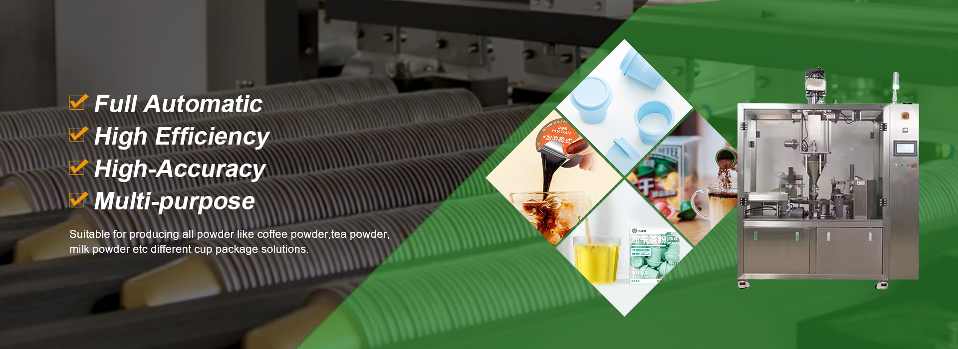 custom coffee pod filling machine